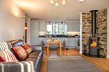 The open plan living-room.