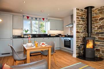 The toasty wood-burner is a welcome sight during those out-of-season breaks.