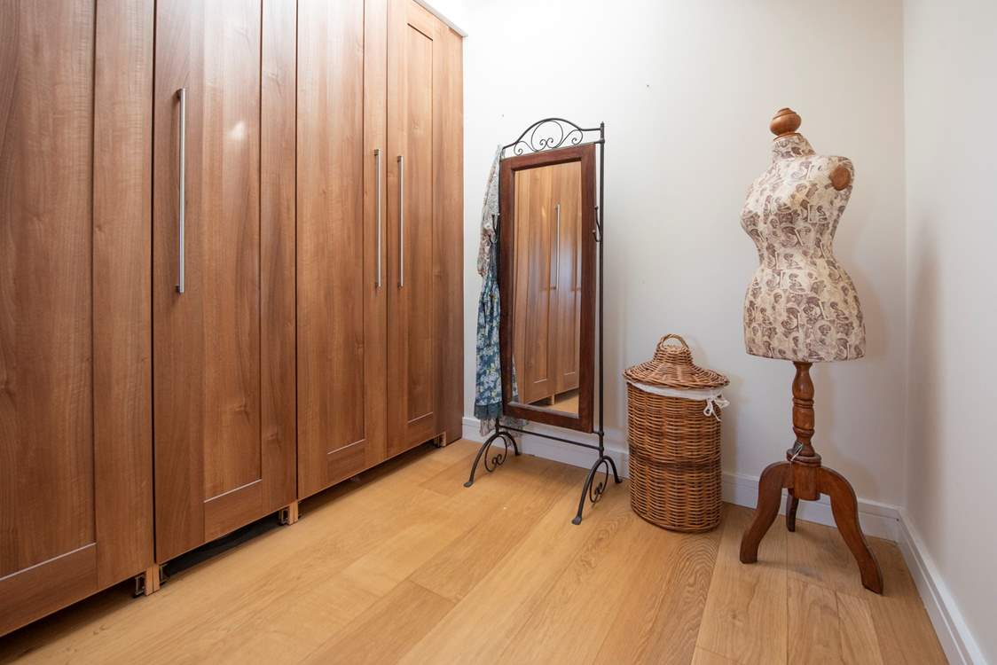 The main bedroom has a dressing-room, perfect for all your holiday clothes.