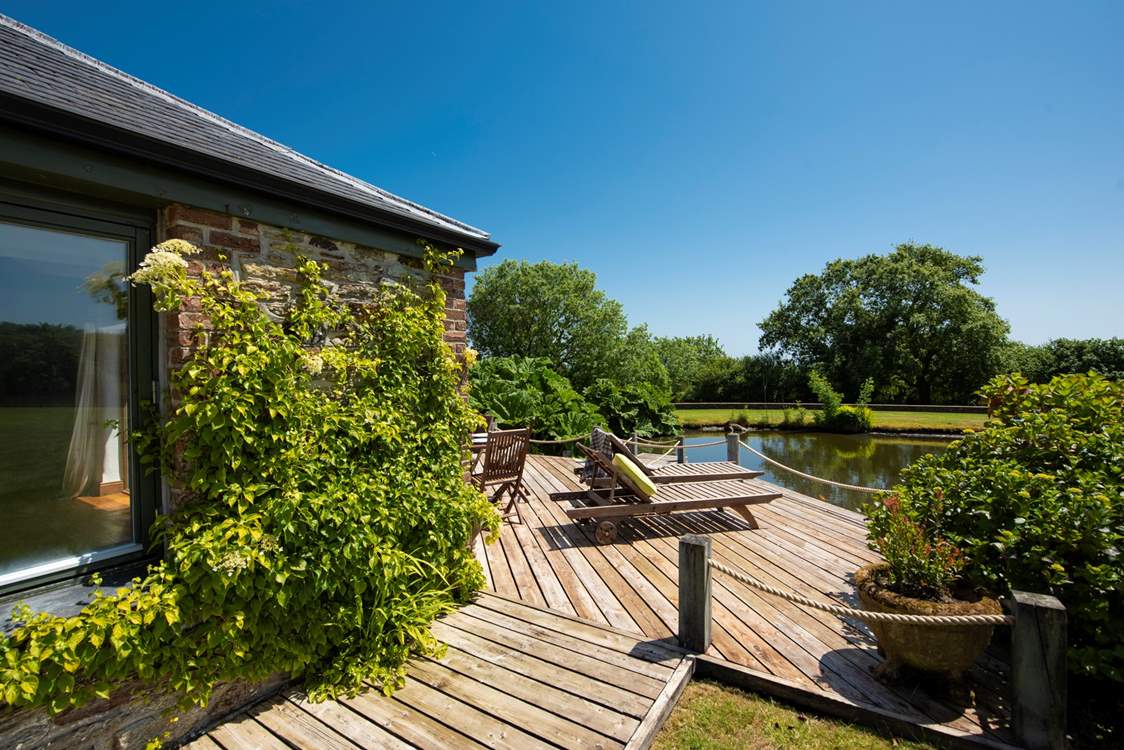 Enjoy a chilled glass of wine on the sun lounger perhaps.
