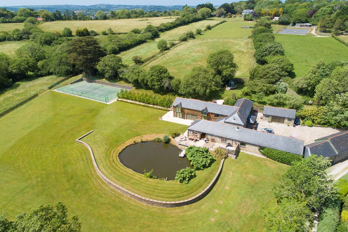 This shows perfectly all the space you have to play with at Tregye Farm.
