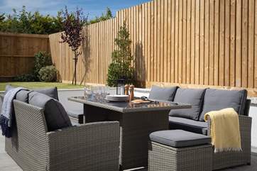 Perfect for al fresco dining, and it's south-facing too, so gets the sun for most of the day.