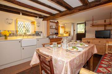 Plenty of room to prepare a meal in the fully equipped kitchen.