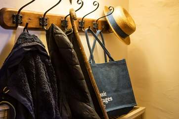 Space for hats and coats.