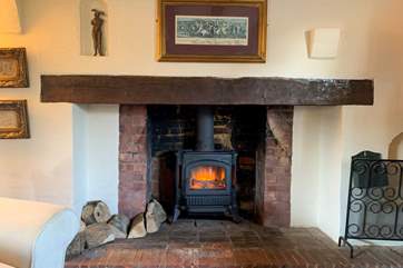 The electric stove gives instant heat.