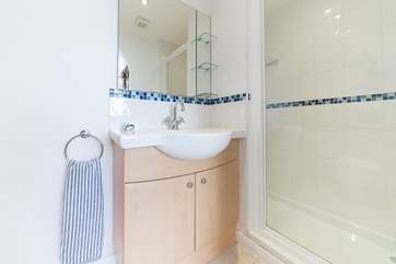 The en suite shower-room on the ground floor.