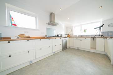 Enjoy cooking in this well-equipped spacious kitchen.