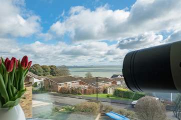 Cook up a treat in the kitchen while taking in the wonderful views.