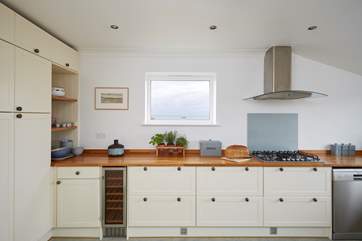Sea views from the kitchen window.
