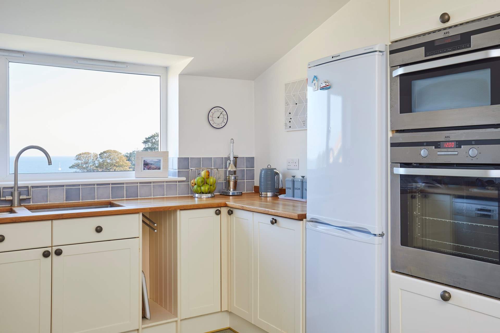 Take in the views from the kitchen area.