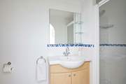 The en suite shower-room on the ground floor.
