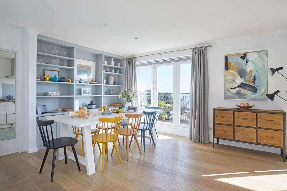 The stunning open plan living/dining-room is the perfect place to relax with the family.