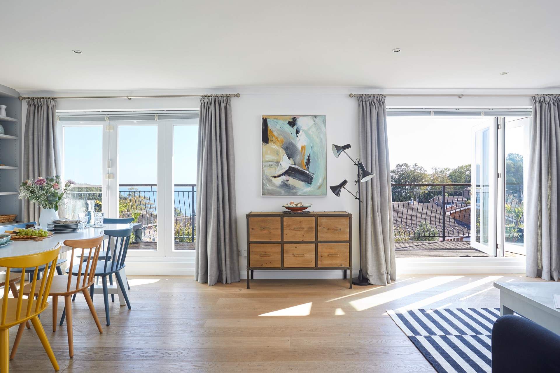 The  double bi-fold doors on the first floor provide spectacular views across the Solent.