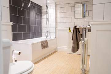 The newly fitted main bathroom offers both a bath and shower option.