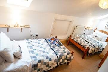 The twin bedroom is the perfect hideout.