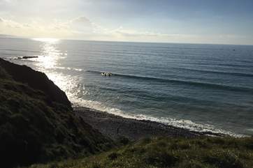 The joy of walking the coast path is stumbling upon those secret coves.