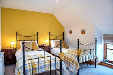 The twin bedroom is perfect for children or two friends sharing.