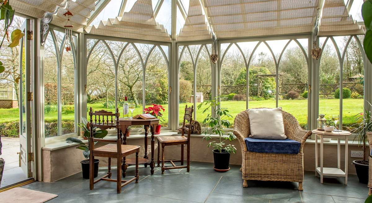 The conservatory is a lovely space. 