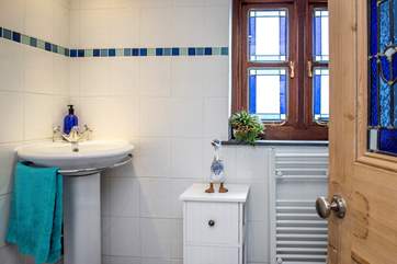 The family shower-room on the ground floor.