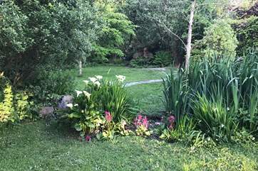 Enjoy the garden filled with pretty plants and flowers which bloom throughout the year.