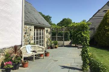 There are so many peaceful spots to sit at Traboe Cottage.