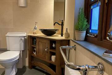 The lovely shower room on the ground floor.