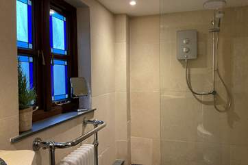 There is a shower room on the ground floor with a walk in shower.