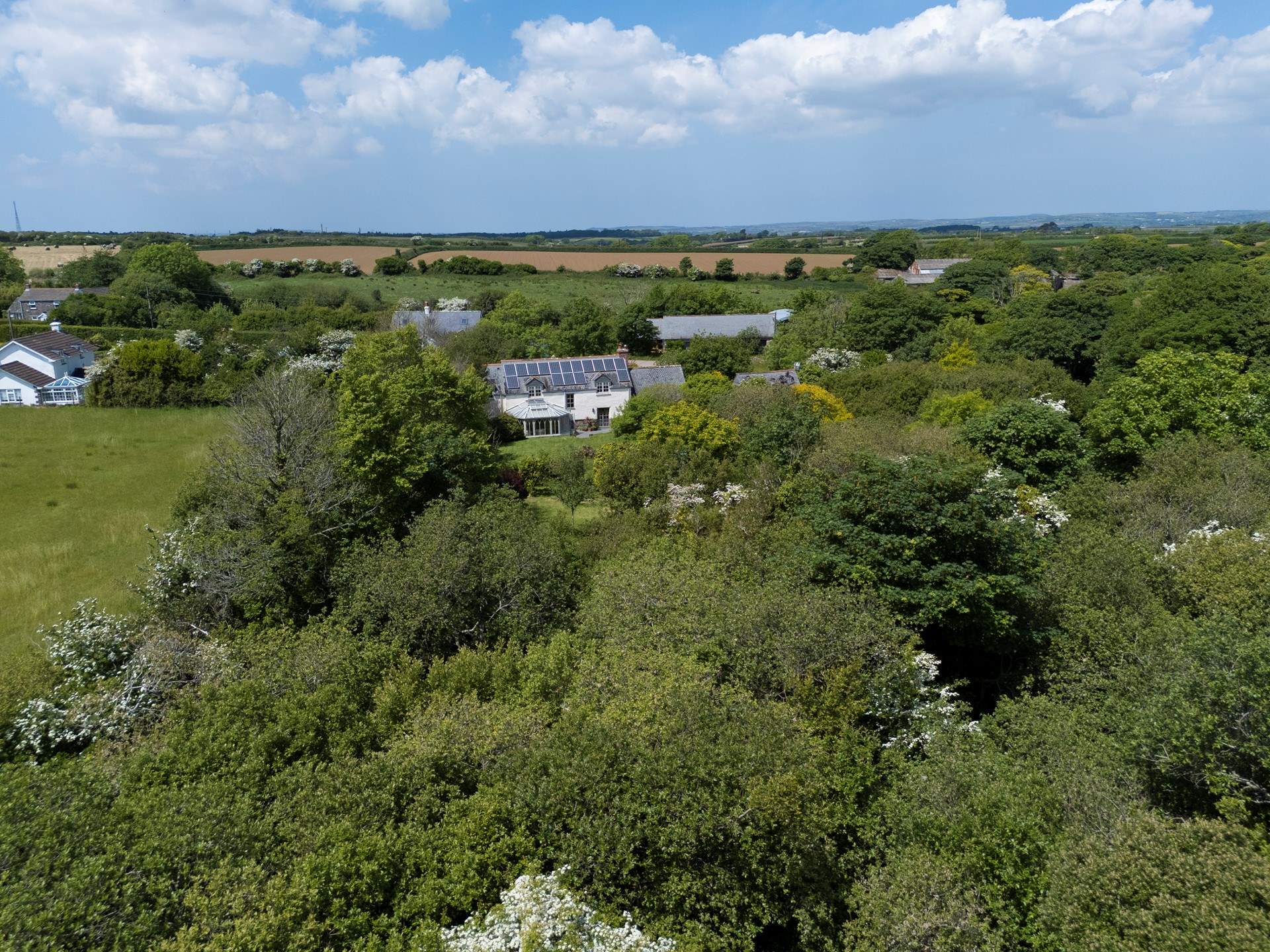 Traboe Cottage features a stunning mature garden, abundant shrubs, trees and foliage.