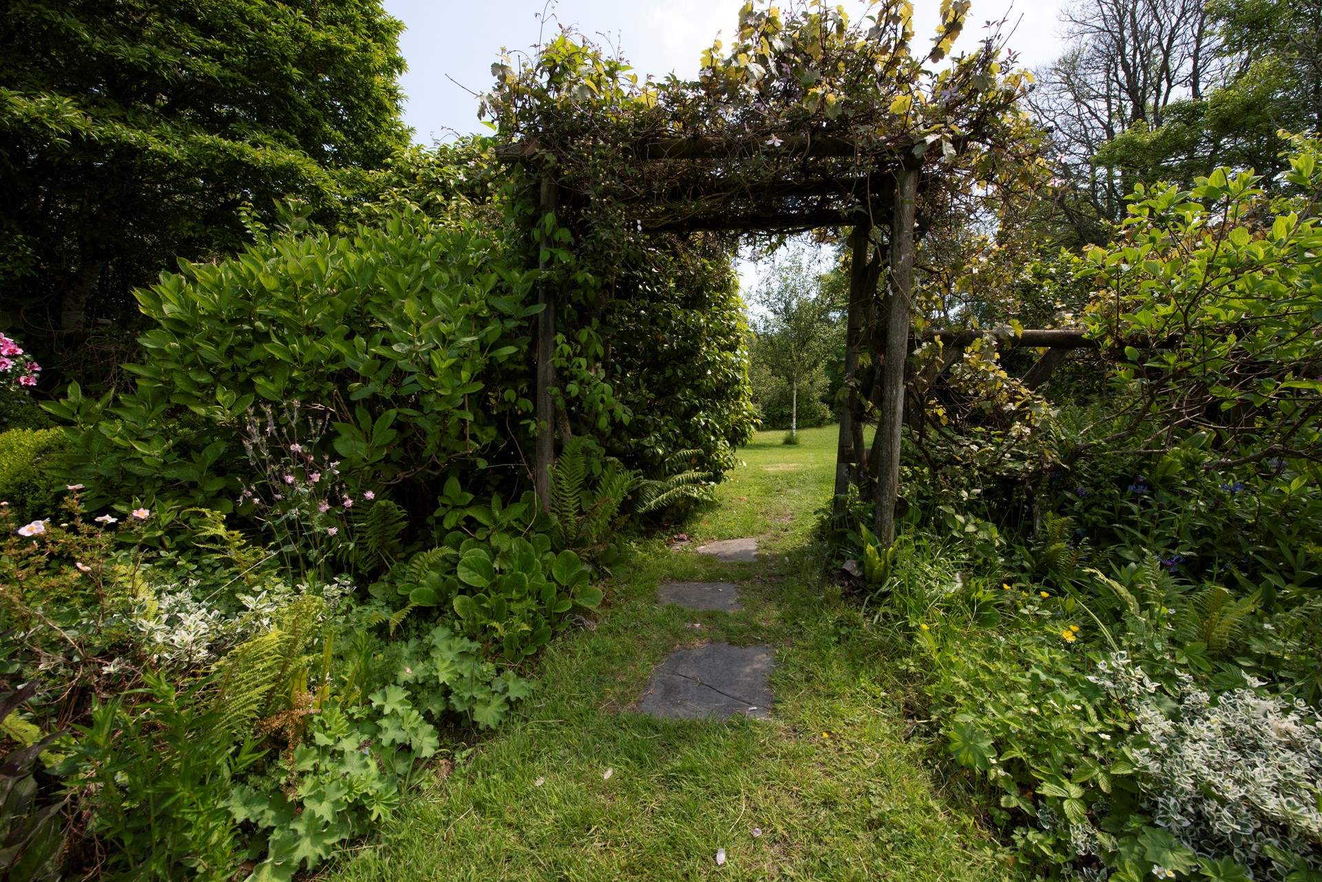 The garden is whimsical.