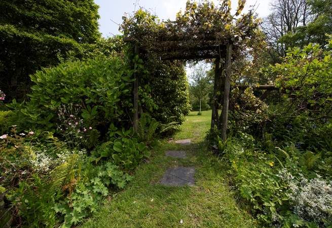 The garden is whimsical.