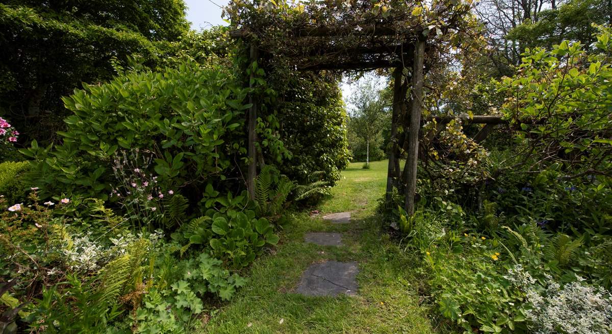 The garden is whimsical.