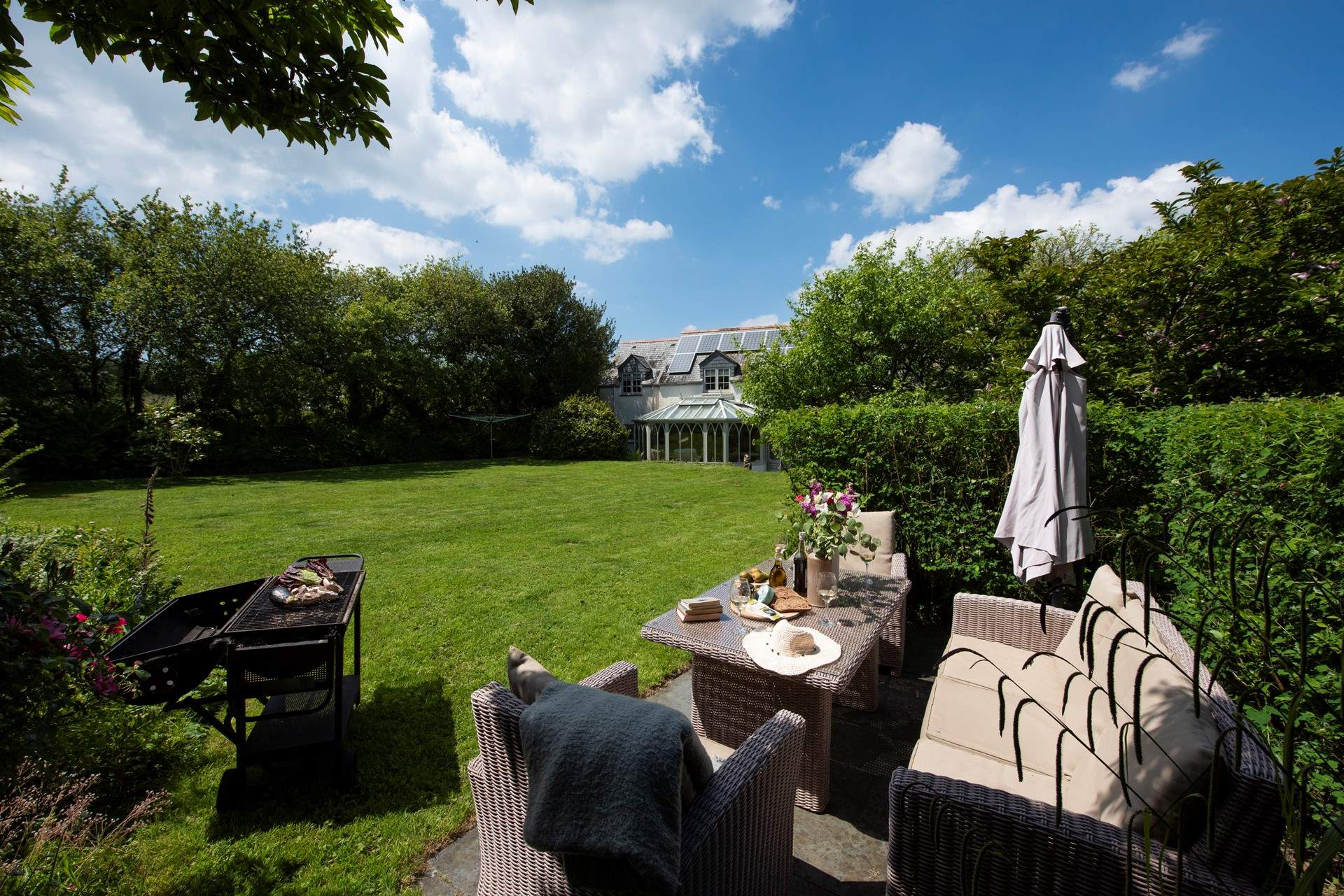 This seating area enjoys the sunshine for most of the day.