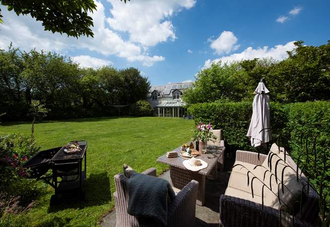 This seating area enjoys the sunshine for most of the day.
