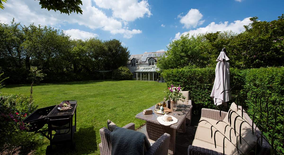 This seating area enjoys the sunshine for most of the day.
