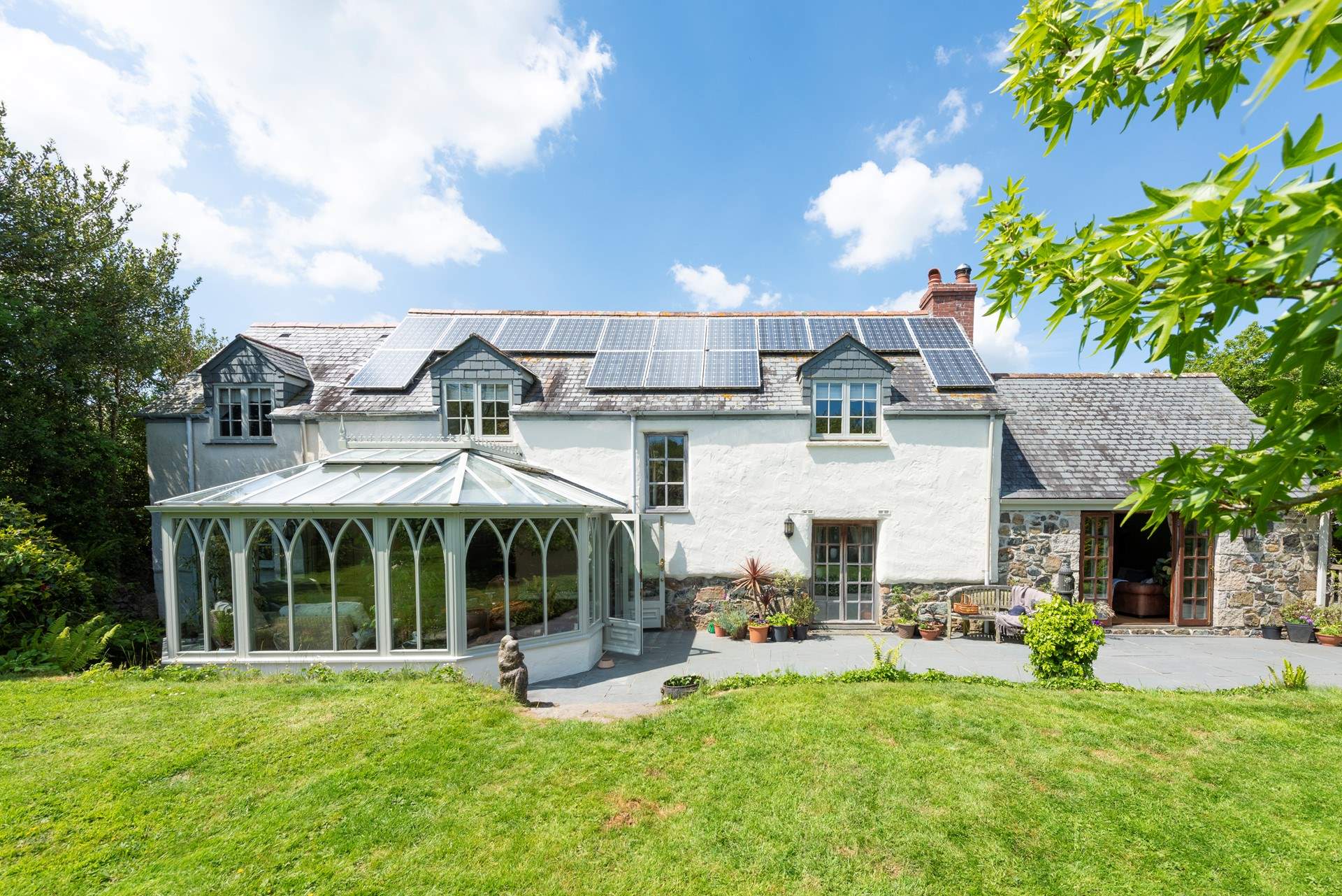 Looking back at the cottage from the garden. 