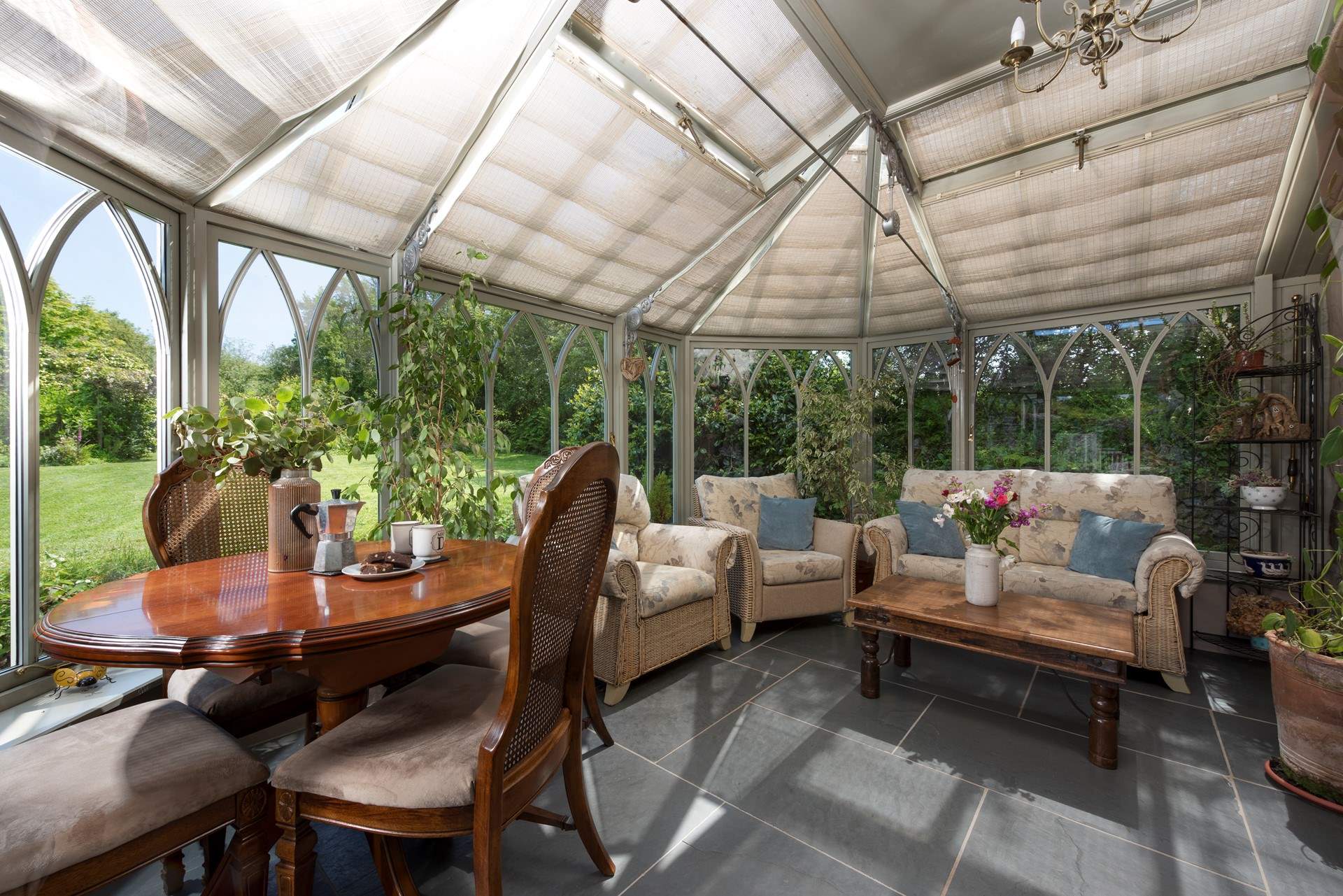 There are some comfortable armchairs here for lazier afternoons.