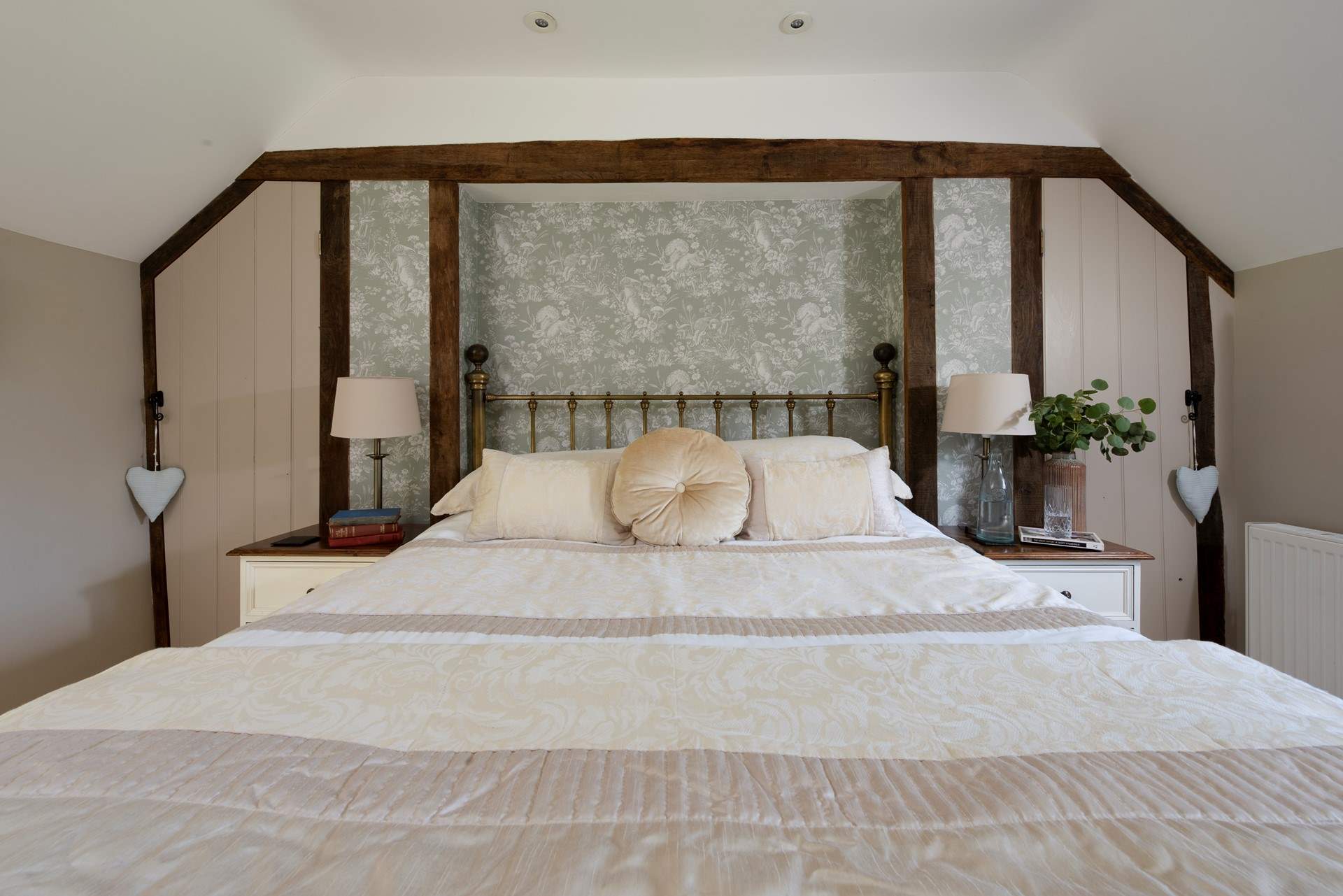 Bedroom 1 has a fabulous king-size bed and en suite cloakroom.