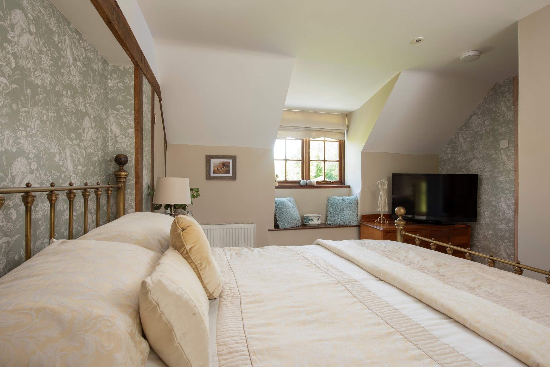 This bedroom has a lovely outlook.