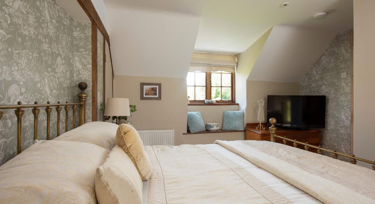 This bedroom has a lovely outlook.