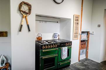 The cooker in the utility-room.