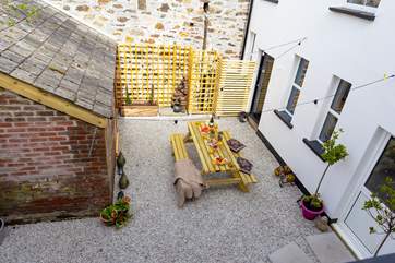 The courtyard is perfect for a spot of al fresco breakfast and preparing for the day ahead.