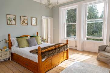 Enjoy your morning cuppa in bed with the room flooded with light.