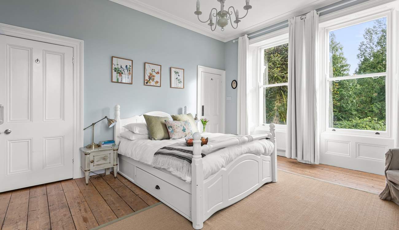 Light-filled bedroom 1.