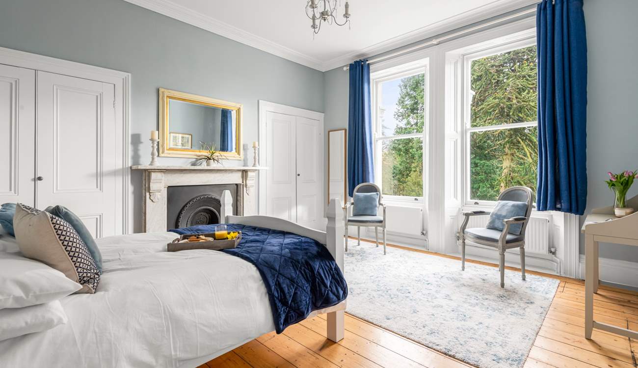 Bedroom 2 is situated to the front of the house, and offers a place to sit, read and enjoy the garden views. 