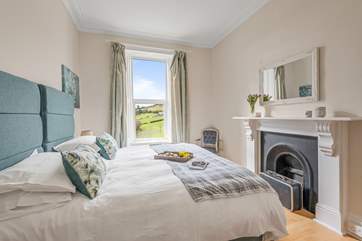 Bedroom 5 overs a room full of period charm and far reaching views.
This room also benefits from 'zip and link' beds offering a twin room when required.