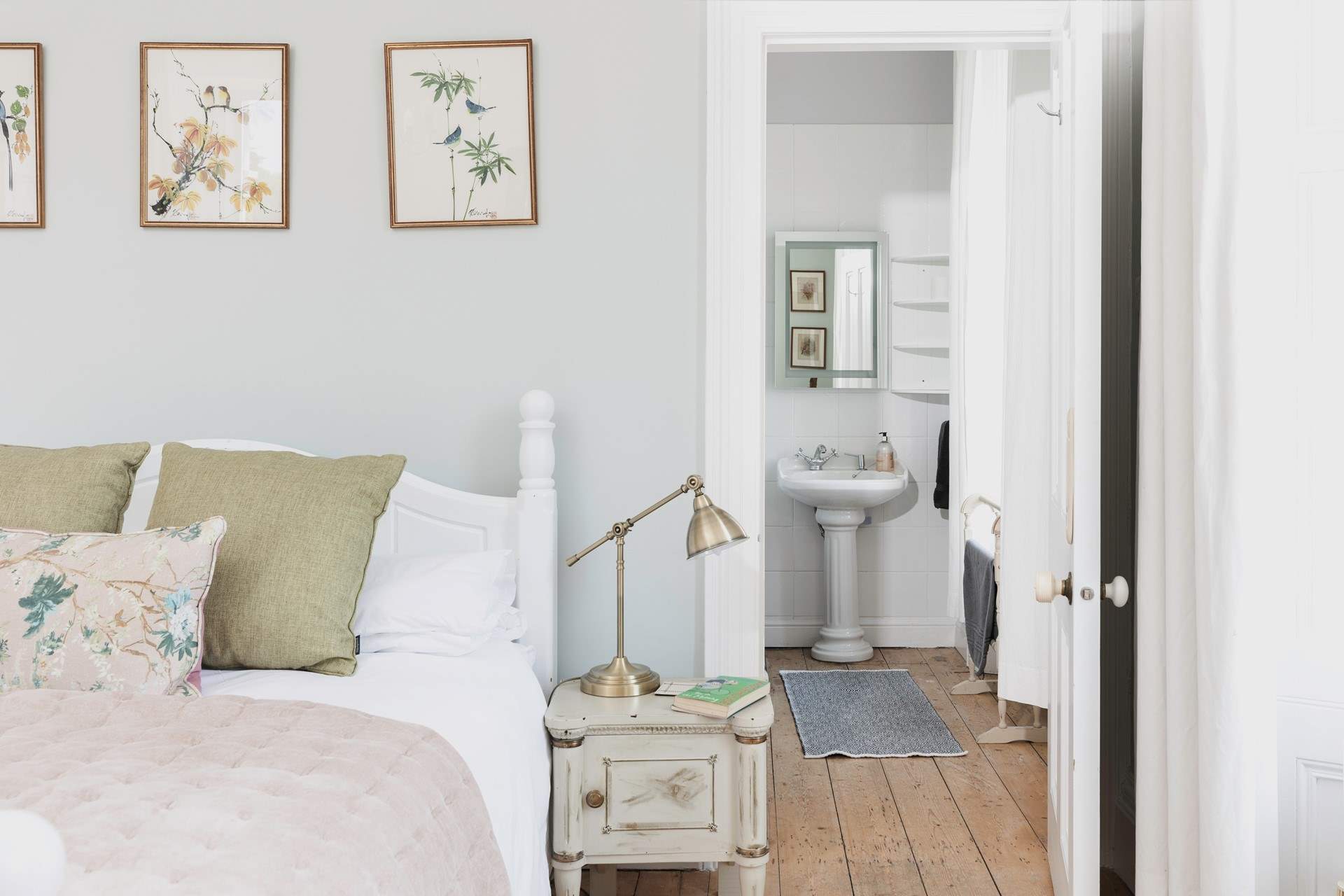 The en suite bedroom is styled for relaxation!