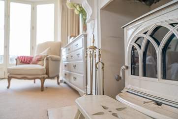 Take advantage of the wood-burner during the colder evenings.