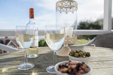 Sit back and relax with a glass of wine and enjoy fine weather and good company.