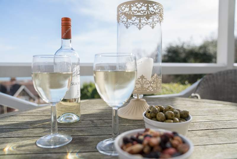 Sit back and relax with a glass of wine and enjoy fine weather and good company. 