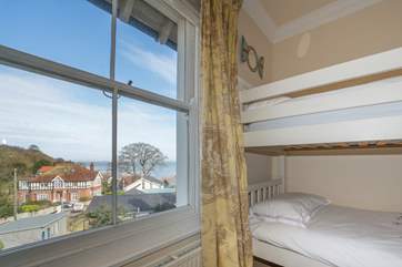 Located on the first floor this room has two sets of bunk-beds.